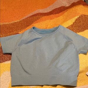 Cropped Dusty Blue workout Set